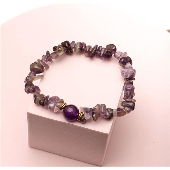 7Chakra Chip Stone Bracelets for Women Natural Crystal Healing Reiki - Picture 6 of 8